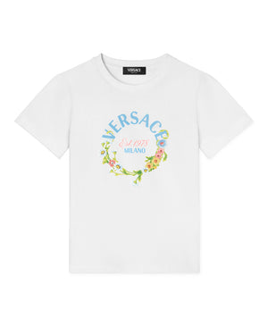 
  
    Versace
  
 Girls White Floral Logo T-shirt