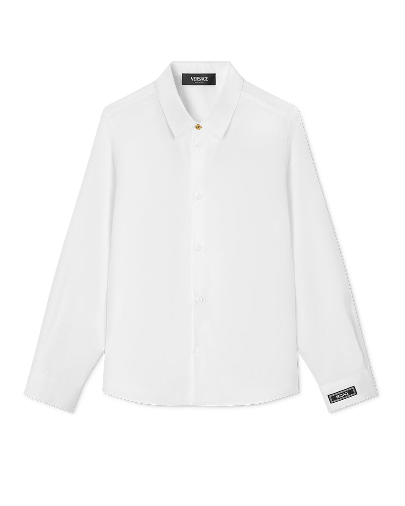 Boys White Cotton Shirt