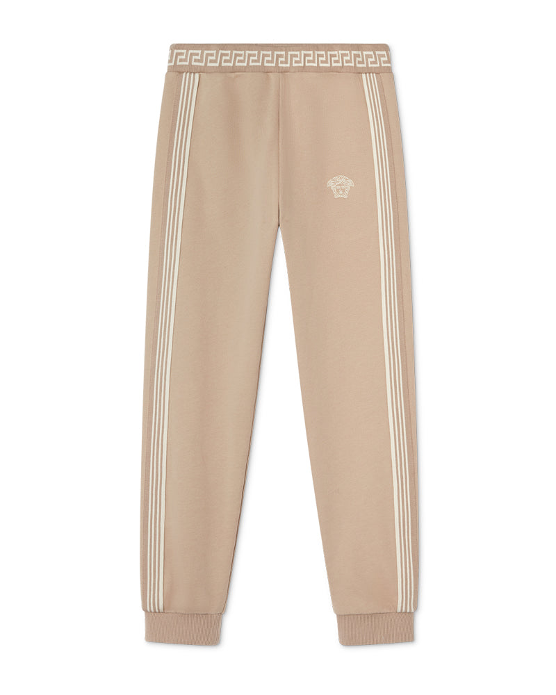Boys Beige Greca Track Pants
