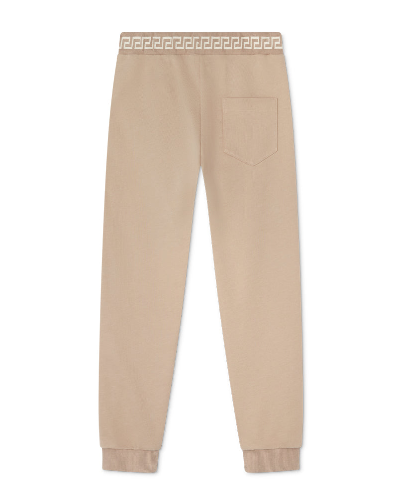 Boys Beige Greca Track Pants