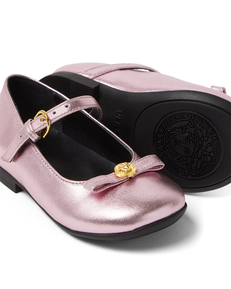 Toddler Medusa Rose Metallic Ballerinas