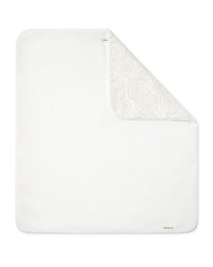 
  
    Versace
  
 Baby Beige Cotton Barocco Logo Blanket & Hat Set