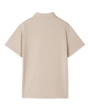 
  
    Versace
  
 Boys Beige Jacquard Medusa Patch Polo