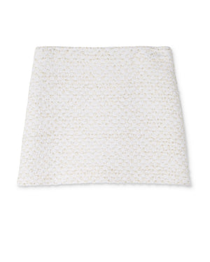 
  
    Versace
  
 Girls Ivory Lurex Cotton Tweed Skirt