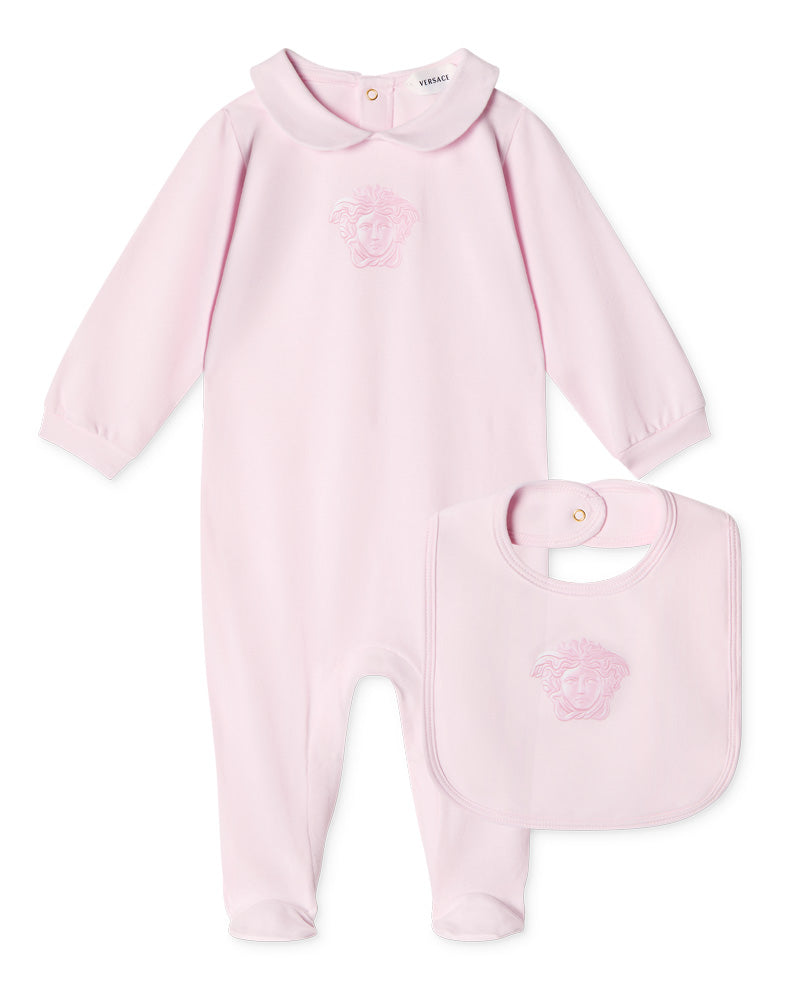 
  
    Versace
  
 Baby Girls Pink Cotton Medusa Gift Set