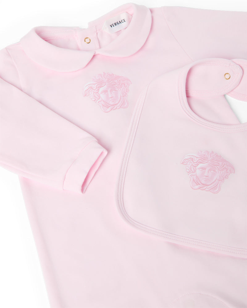 
  
    Versace
  
 Baby Girls Pink Cotton Medusa Gift Set