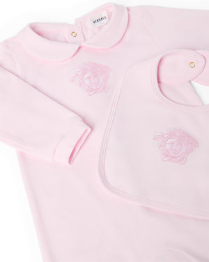 
  
    Versace
  
 Baby Girls Pink Cotton Medusa Gift Set