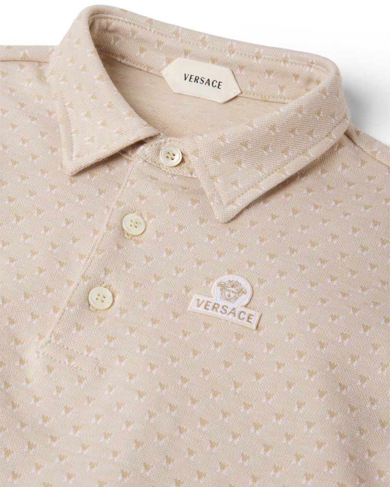 
  
    Versace
  
 Baby Boys Beige Medusa Patch Polo