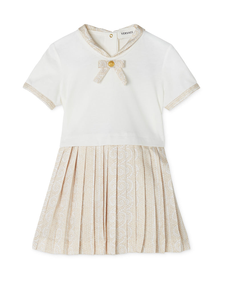 
  
    Versace
  
 Baby Girls White/Beige Printed Dress
