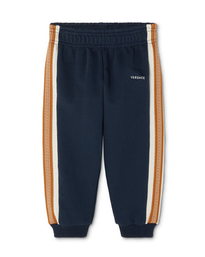 
  
    Versace
  
 Baby Navy Embroidered Logo Track Pants