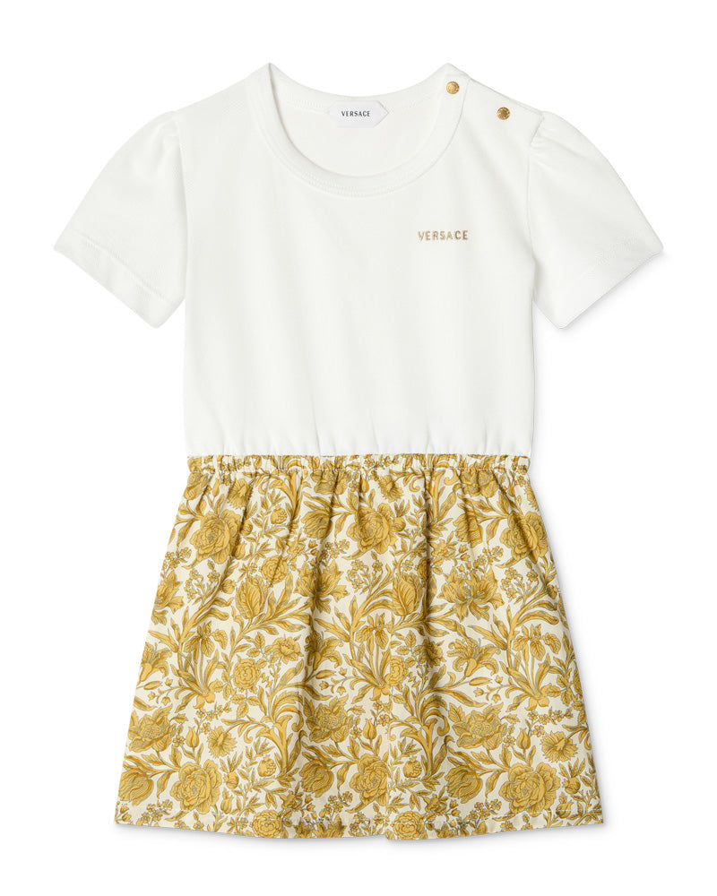 
  
    Versace
  
 Baby Girls Gold Poplin Piquet Dress