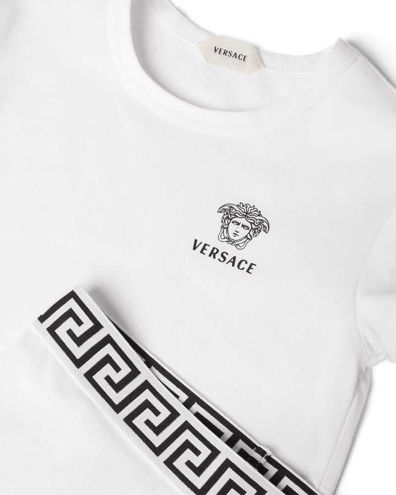 
  
    Versace
  
 Boys White/Black 2 Pack Undershirt Set