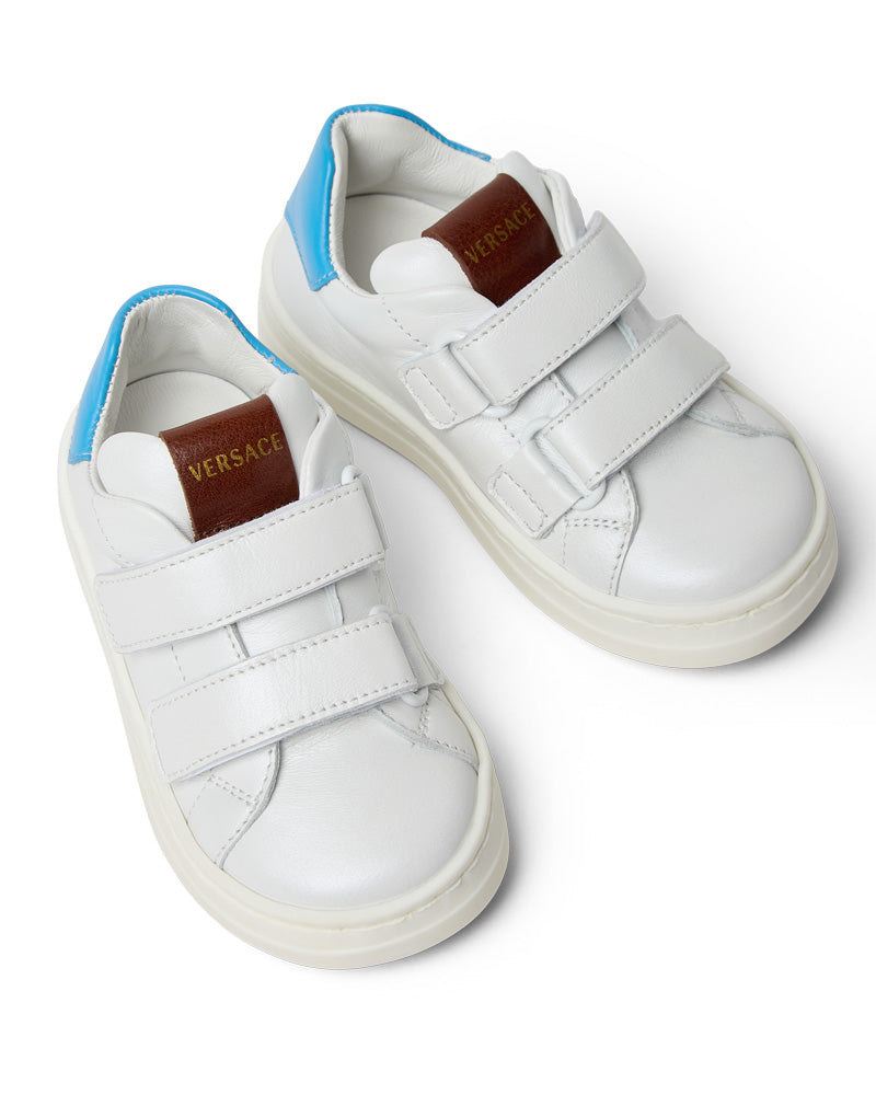 
  
    Versace
  
 White Toddler Leather Sneakers