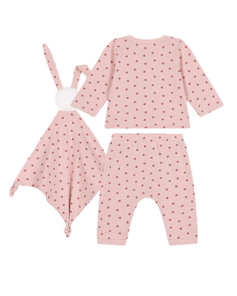 Baby Girls Pink Heart Gift Set