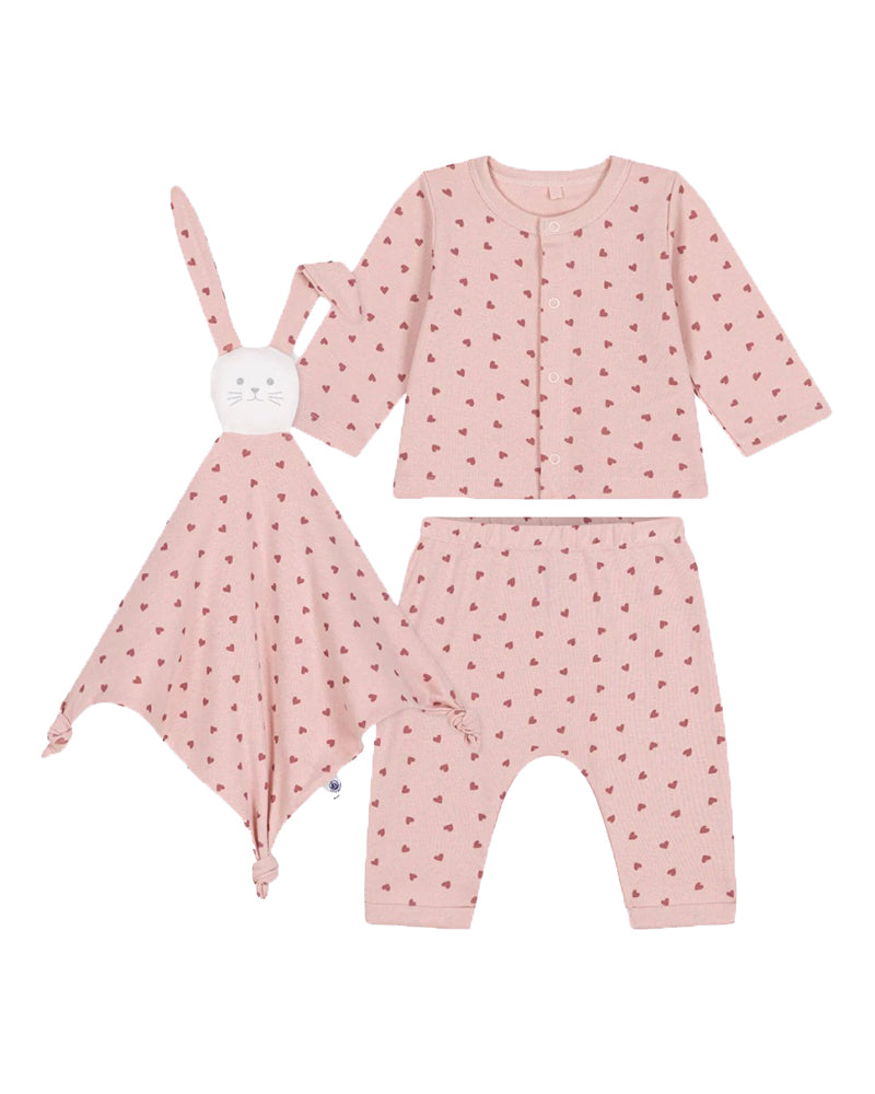 Baby Girls Pink Heart Gift Set