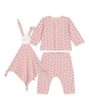 
  
    Petit
  
    Bateau
  
 Baby Girls Pink Heart Gift Set