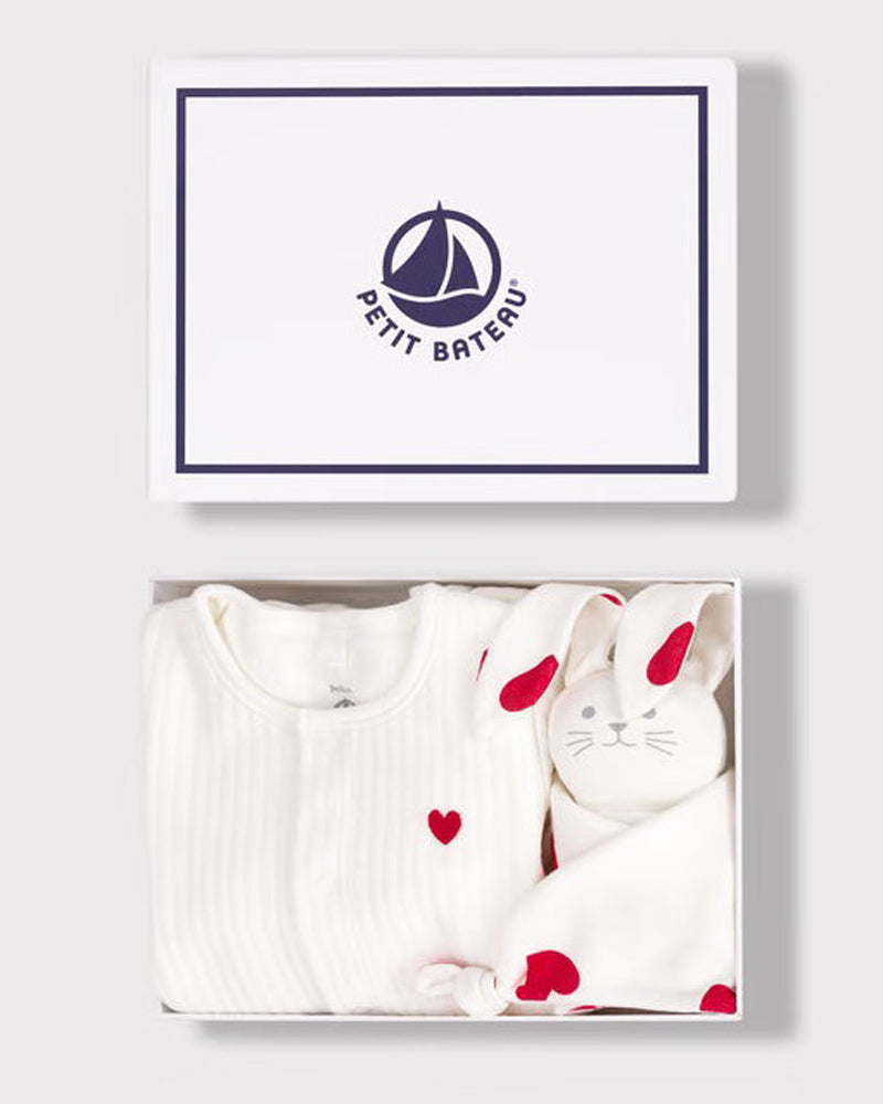 Baby Red Heart Onesie &amp; Toy Gift Set