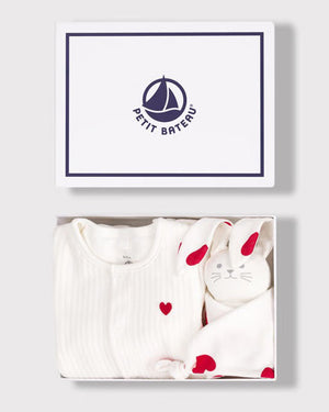 
  
    Petit
  
    Bateau
  
 Baby Red Heart Onesie & Toy Gift Set
