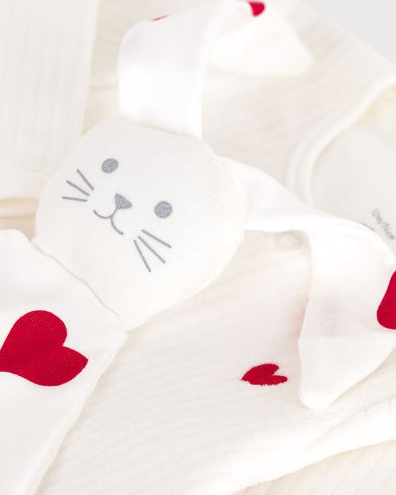 Baby Red Heart Onesie &amp; Toy Gift Set