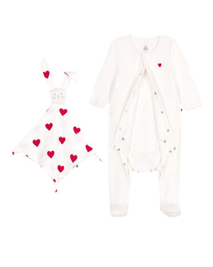 
  
    Petit
  
    Bateau
  
 Baby Red Heart Onesie & Toy Gift Set