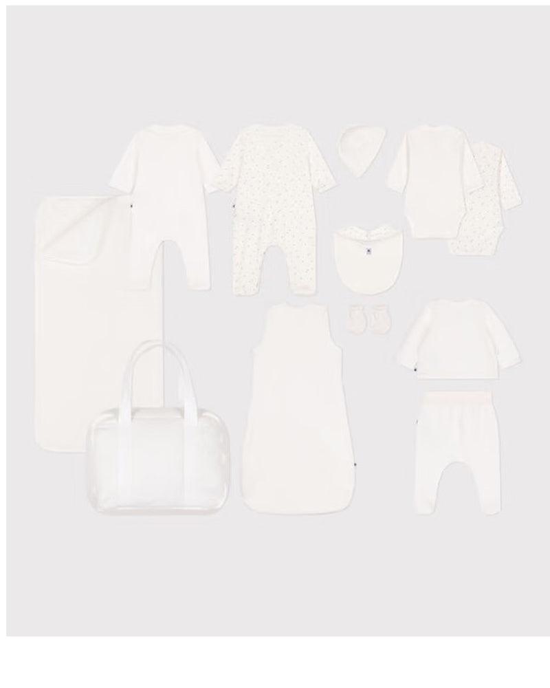 
  
    Petit
  
    Bateau
  
 Baby Ivory Diaper Bag Gift Set