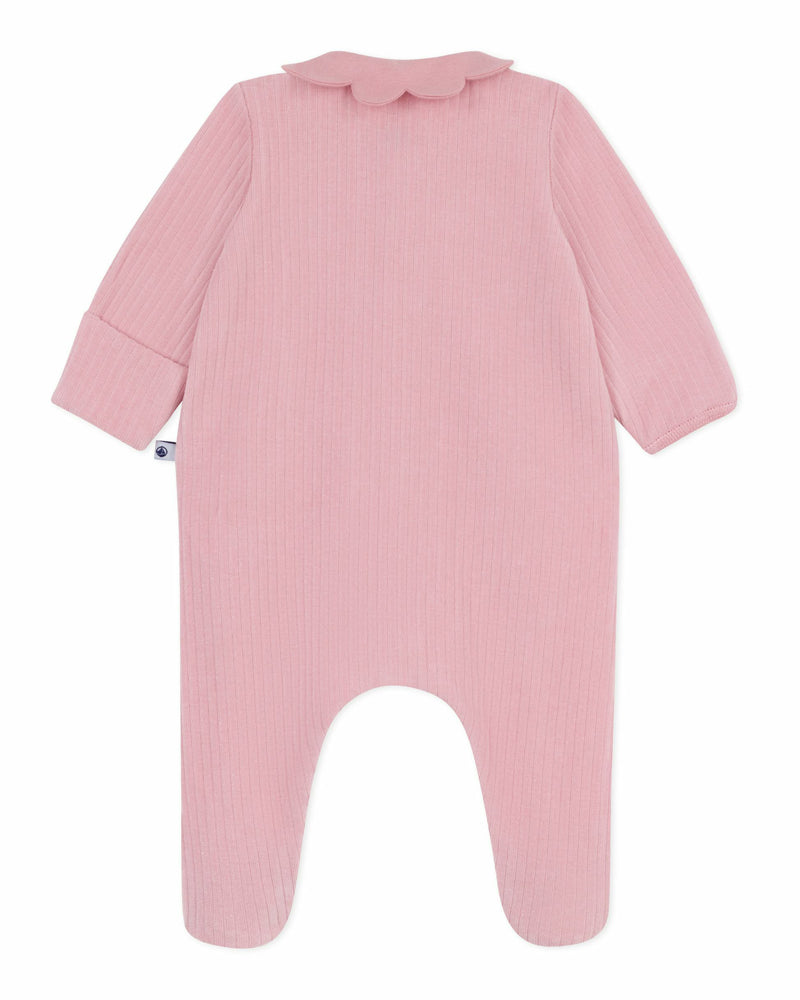 Baby Girls Pink Velour Onesie