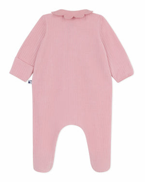 
  
    Petit
  
    Bateau
  
 Baby Girls Pink Velour Onesie