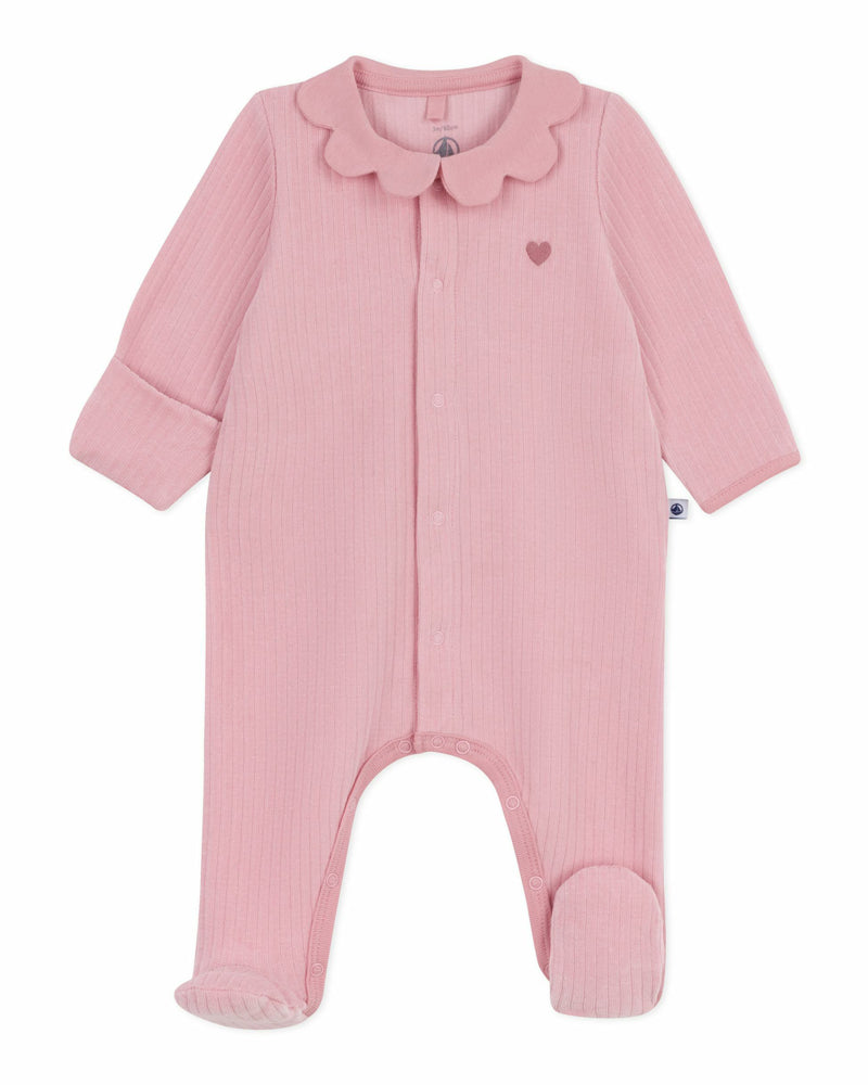 Baby Girls Pink Velour Onesie