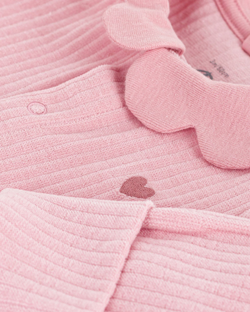 Baby Girls Pink Velour Onesie
