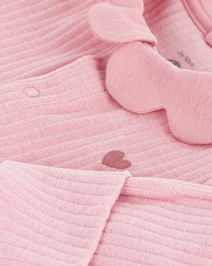 
  
    Petit
  
    Bateau
  
 Baby Girls Pink Velour Onesie