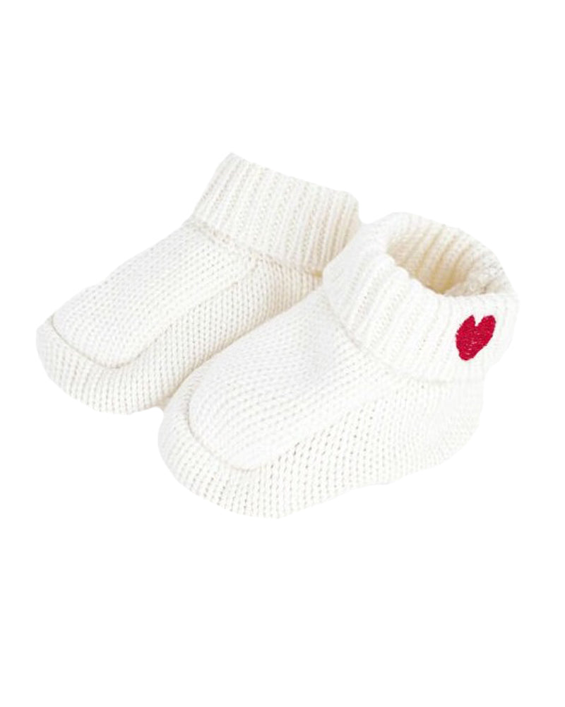 Baby Red Heart Knit Booties