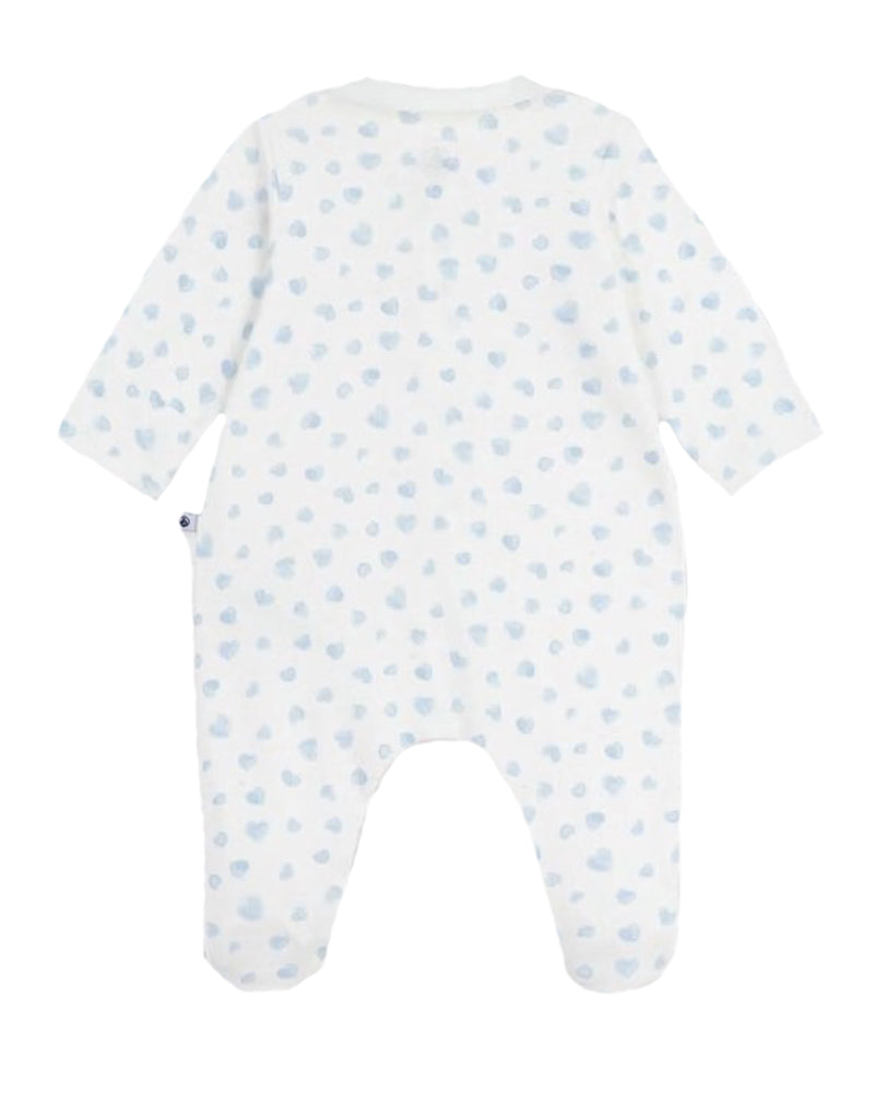 
  
    Petit
  
    Bateau
  
 Baby Boys Blue Heart Cotton Onesie