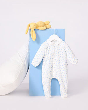 
  
    Petit
  
    Bateau
  
 Baby Boys Blue Heart Cotton Onesie