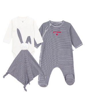 
  
    Petit
  
    Bateau
  
 Baby Onesie, Body & Toy Gift Set