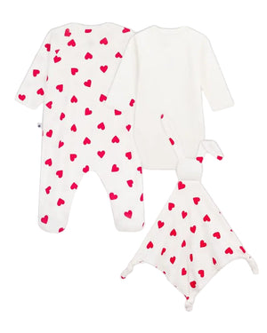 
  
    Petit
  
    Bateau
  
 Baby Red Heart Onesie, Body & Toy Gift Set