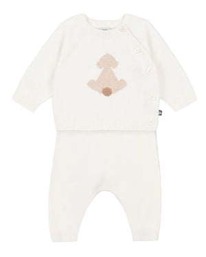 
  
    Petit
  
    Bateau
  
 Baby Ivory Knit Animal Outfit Set