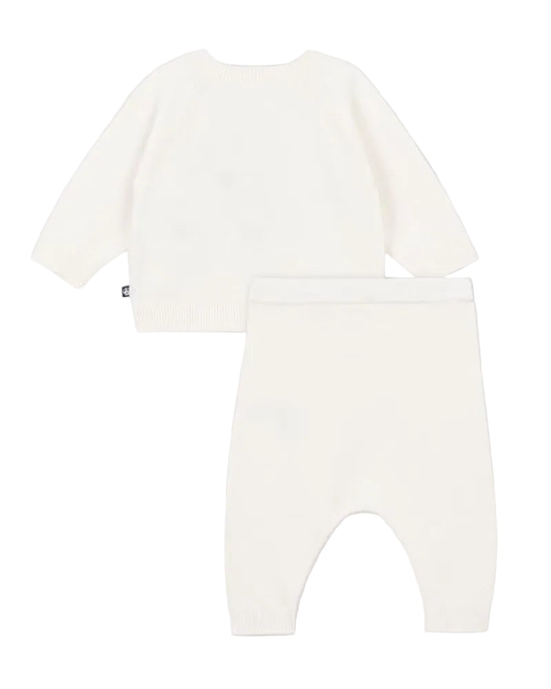 
  
    Petit
  
    Bateau
  
 Baby Ivory Knit Animal Outfit Set