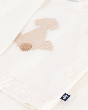 
  
    Petit
  
    Bateau
  
 Baby Ivory Knit Animal Outfit Set