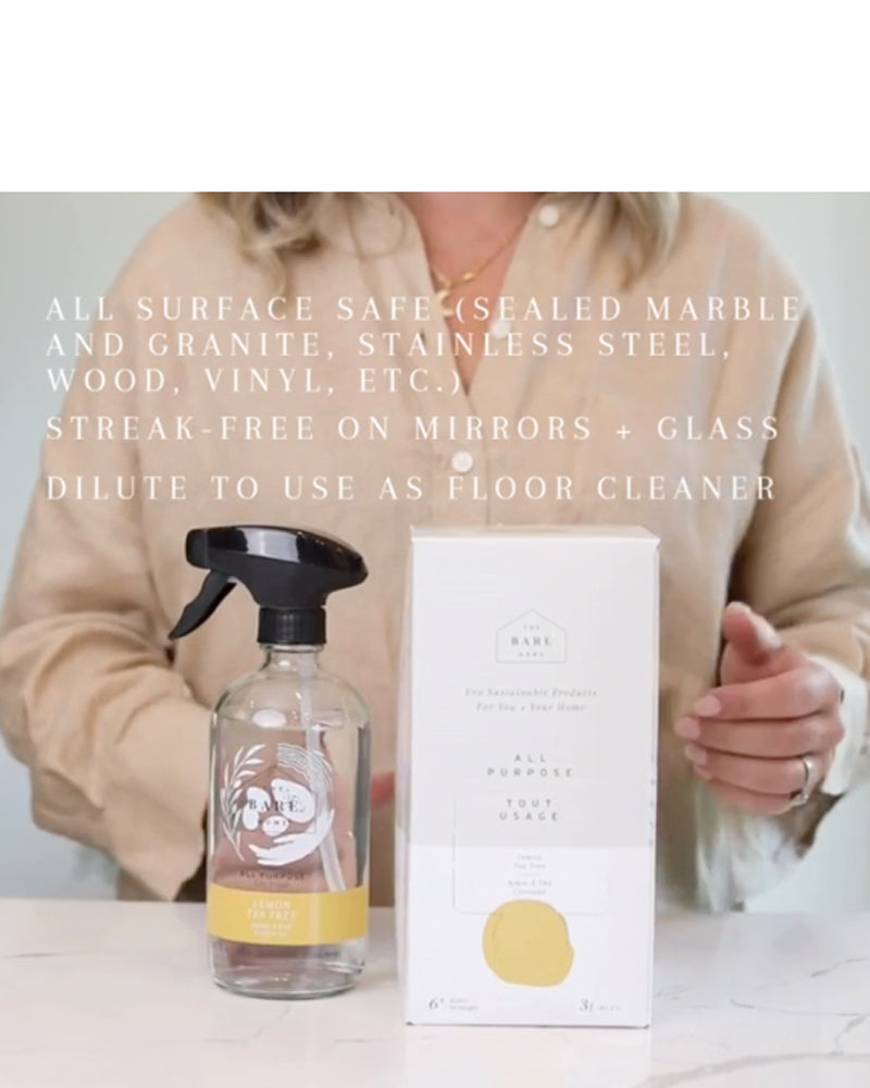
  
    The
  
    Bare
  
    Home
  
 Lemon Tea Tree All Purpose Cleaner In Glass Bottle