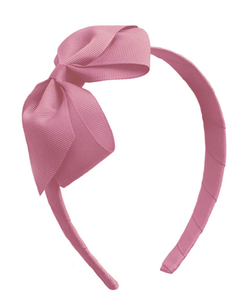 Ariana Bow Hairband - Rose Pink