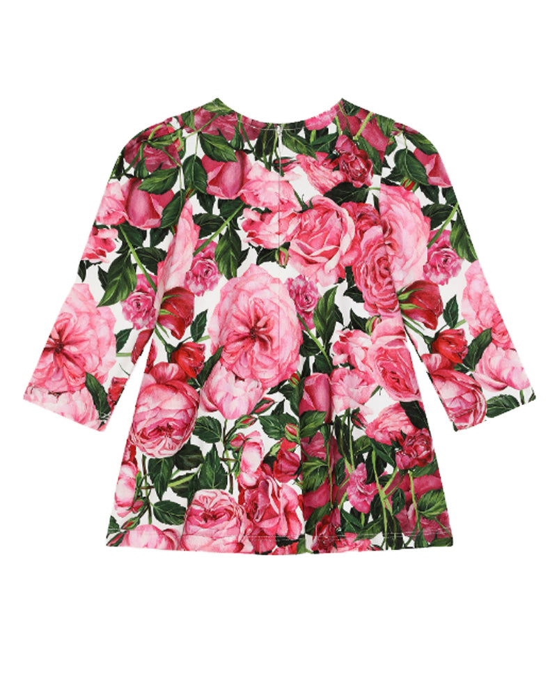 Baby Girls Rose Print Floral Dress