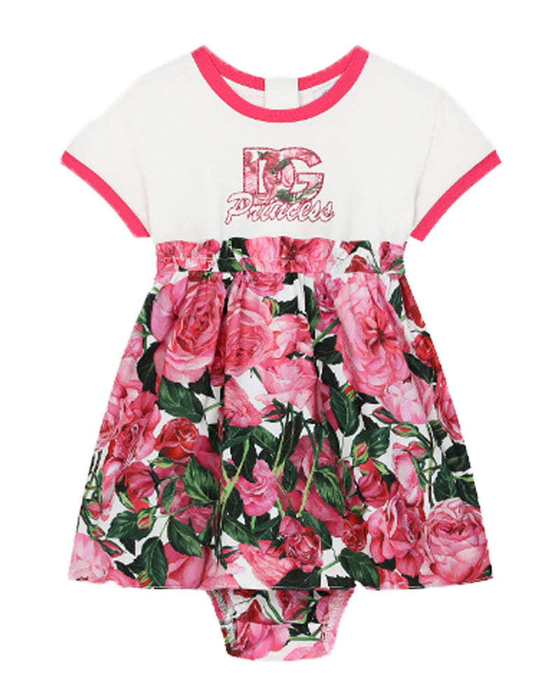 Baby Girls Rose Print Floral Dress