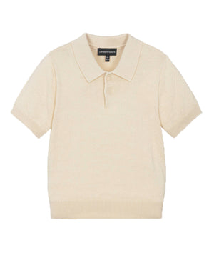 
  
    Emporio
  
    Armani
  
 Boys Beige Embroidered Eagle Polo