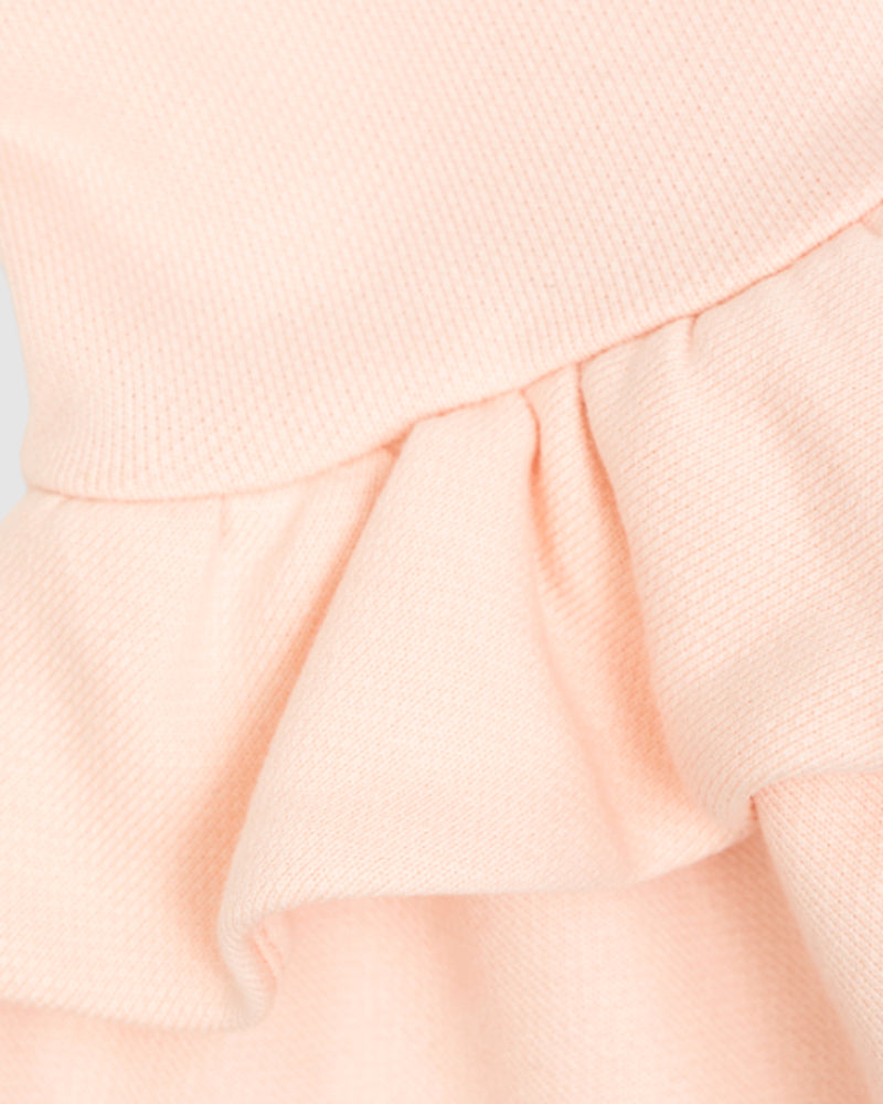 Baby Girls Pink Ruffle Logo Dress