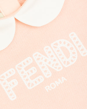 
  
    Fendi
  
 Baby Girls Pink Ruffle Logo Dress