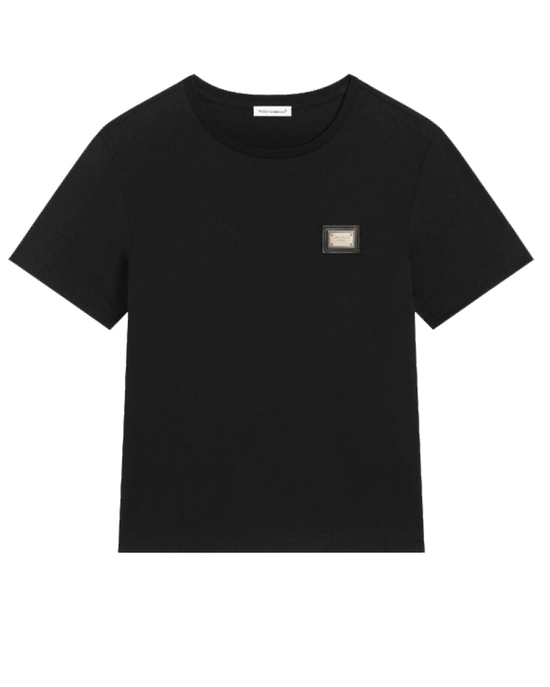 
  
    Dolce
  
    &
  
    Gabbana
  
 Boys Black Logo Plate T-Shirt