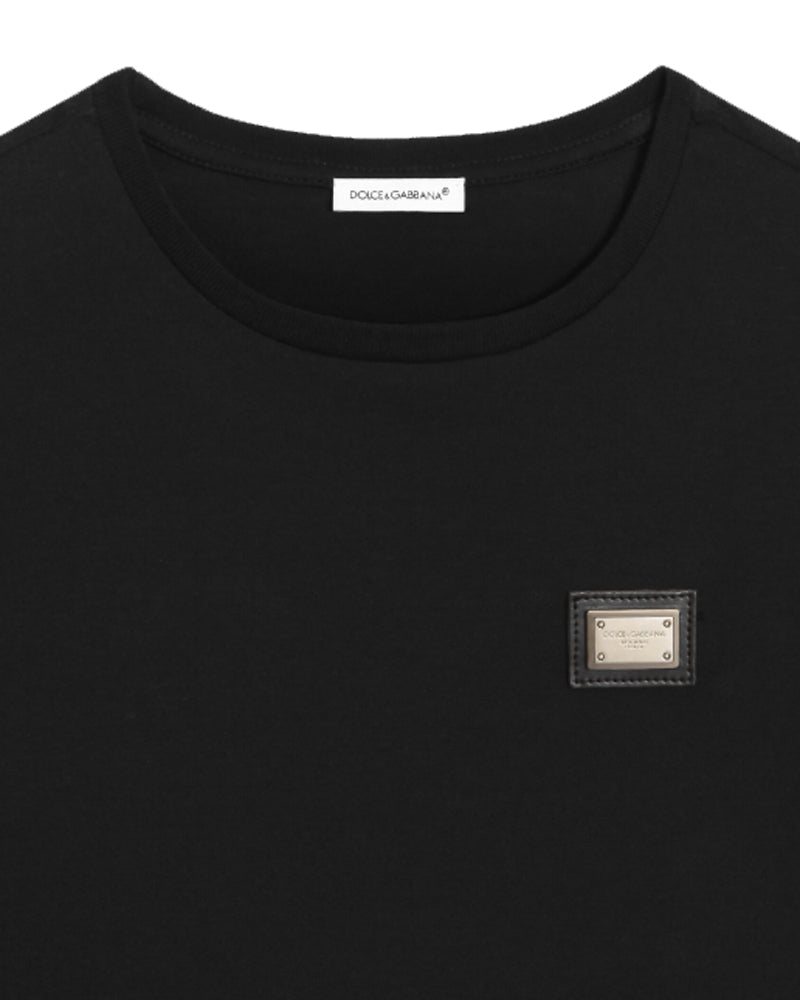 
  
    Dolce
  
    &
  
    Gabbana
  
 Boys Black Logo Plate T-Shirt