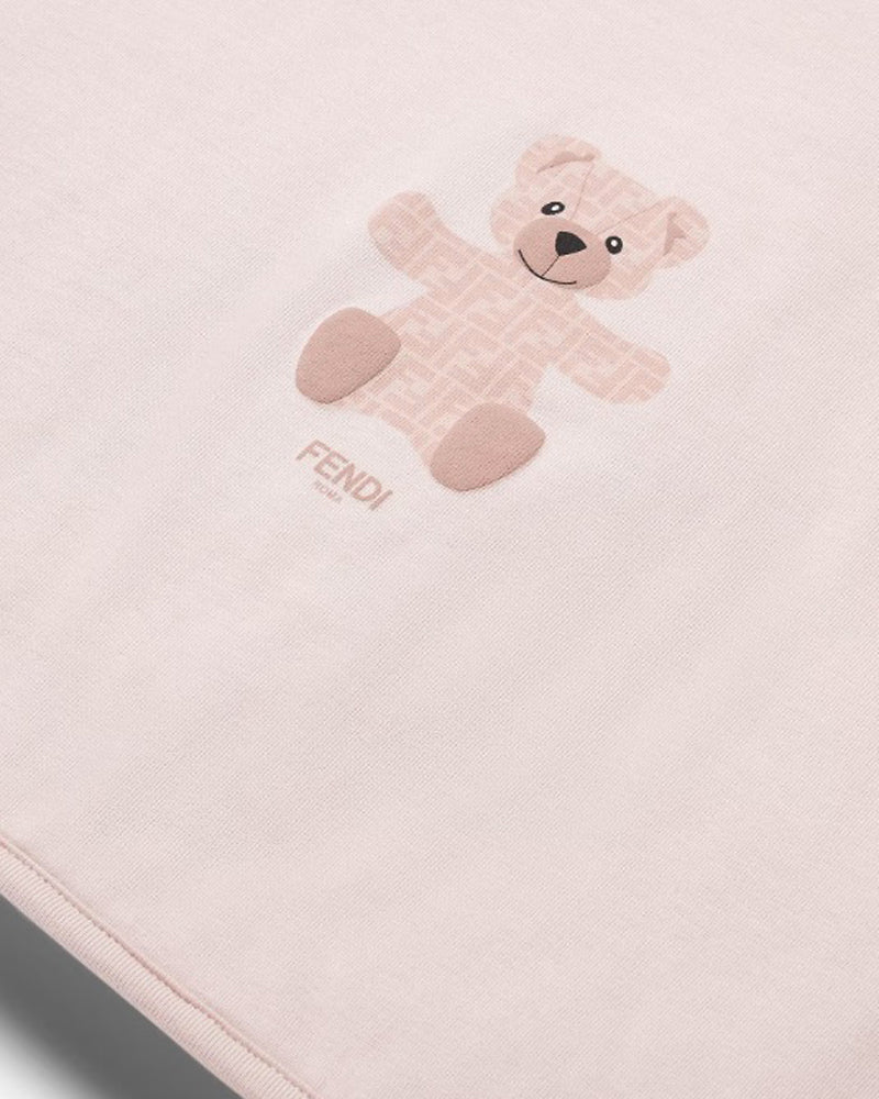 Baby Girls Pink Bear FF Blanket