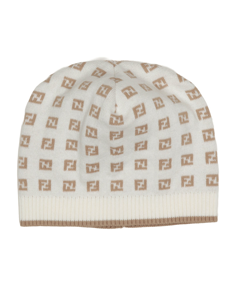 
  
    Fendi
  
 Baby Ivory Micro FF Knit Hat