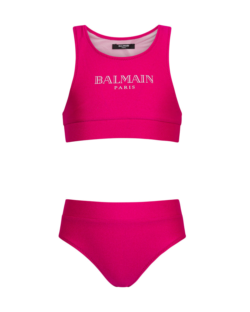 Girls Pink Logo Bikini